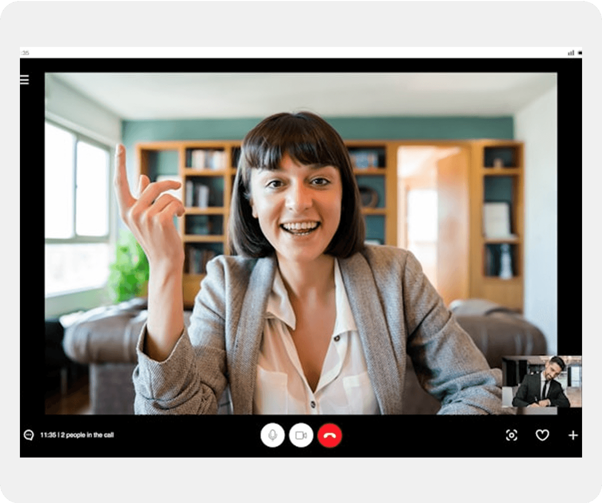 Startup founder on a 1-on-1 video mentorship call using the VentureGrid platform.